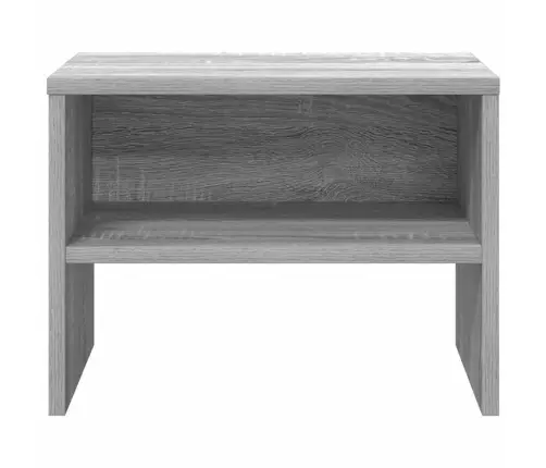 Naktsskapītis, Pelēka Ozolkoka, 40X30X30 Cm, Inženierijas Koks Vidaxl