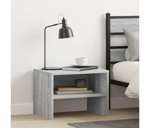 Naktsskapītis, Pelēka Ozolkoka, 40X30X30 Cm, Inženierijas Koks Vidaxl