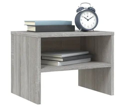 Naktsskapīši, 2 Gab., Pelēki, 40X30X30 Cm, Inženierijas Koks Vidaxl