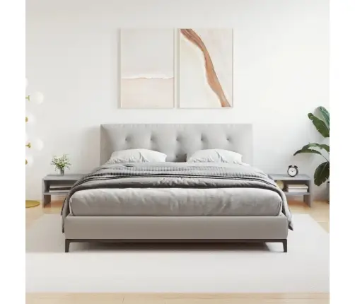 Naktsskapīši, 2 Gab., Pelēki, 40X30X30 Cm, Inženierijas Koks Vidaxl