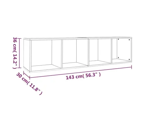 Grāmatu Plaukts/Tv Plaukts, Ozolkoka Krāsa, 36X30X143 Cm Vidaxl