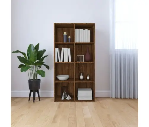 Grāmatu Plaukts, Ozola Krāsa, 66X30X130 Cm, Inženierijas Koks Vidaxl