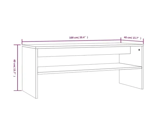 Kavos Staliukas, Dūminio Ąžuolo, 100X40X40cm Apdirbta Mediena