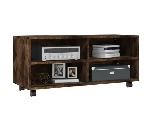 Ratastega Telerikapp, Suitsutatud Tamm, 90X35X35 cm Tehispuit