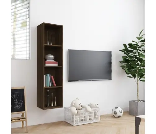 Grāmatu Skapītis/Tv Skapītis, Brūna Ozola, 143X30X36 Cm Vidaxl