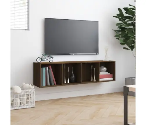 Grāmatu Skapītis/Tv Skapītis, Brūna Ozola, 143X30X36 Cm Vidaxl