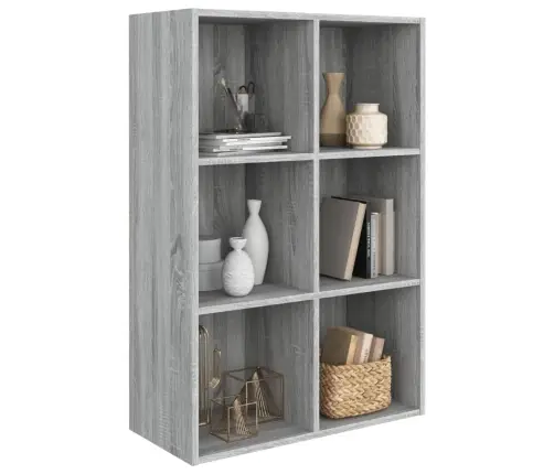 Grāmatu Plaukts, Pelēka Ozola, 66X30X98 Cm, Inženierijas Koks Vidaxl