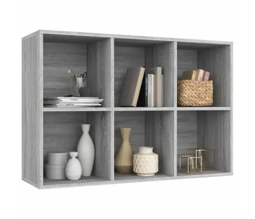 Grāmatu Plaukts, Pelēka Ozola, 66X30X98 Cm, Inženierijas Koks Vidaxl