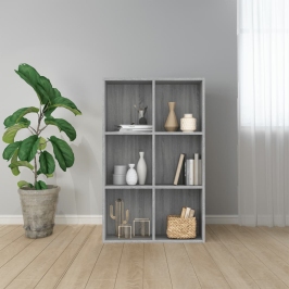 Grāmatu Plaukts, Pelēka Ozola, 66X30X98 Cm, Inženierijas Koks Vidaxl