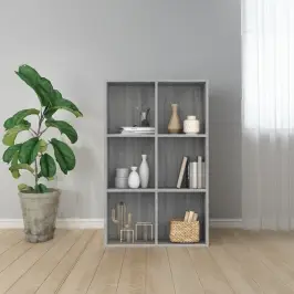 Grāmatu Plaukts, Pelēka Ozola, 66X30X98 Cm, Inženierijas Koks Vidaxl