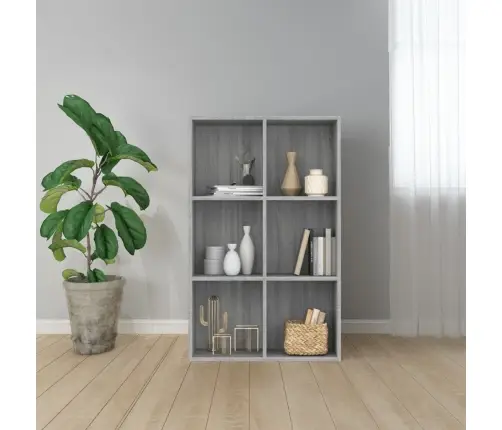 Grāmatu Plaukts, Pelēka Ozola, 66X30X98 Cm, Inženierijas Koks Vidaxl