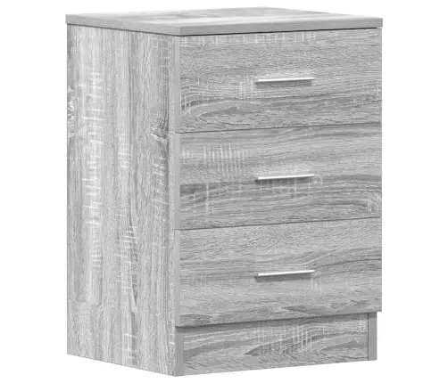 Naktsskapītis, Pelēka Ozolkoka, 38X35X56 Cm, Inženierijas Koks Vidaxl