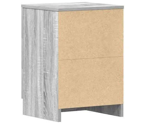 Naktsskapītis, Pelēka Ozolkoka, 38X35X56 Cm, Inženierijas Koks Vidaxl