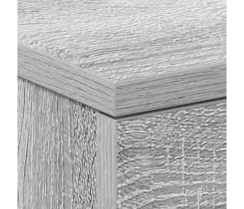 Naktsskapītis, Pelēka Ozolkoka, 38X35X56 Cm, Inženierijas Koks Vidaxl