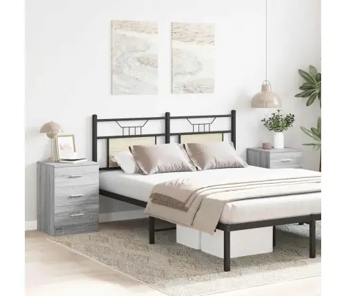 Naktinės Spintelės, 2Vnt., Pilkos Ąžuolo, 38X35X56cm Mediena Naktinės Spintelės, 2Vnt., Pilkos Ąžuolo, 38X35X56cm Mediena