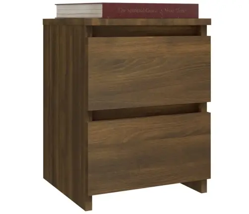 Naktsskapītis, Brūna Ozola, 30X30X40 Cm, Inženierijas Koks Vidaxl