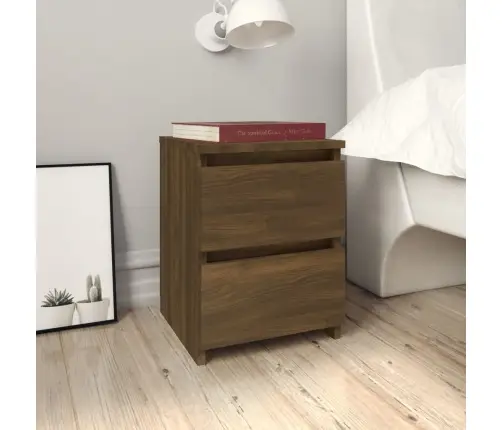 Naktsskapīši, 2 Gab., Brūna Ozola, 30X30X40Cm Inženierijas Koks Vidaxl