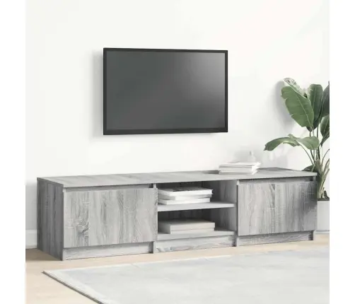Tv Skapītis, Pelēka Ozolkoka, 140X40X35,5 Cm, Inženierijas Koks Vidaxl