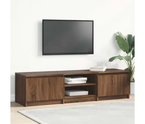 Tv Skapītis, Brūna Ozola, 140X40X35,5 Cm, Inženierijas Koks Vidaxl