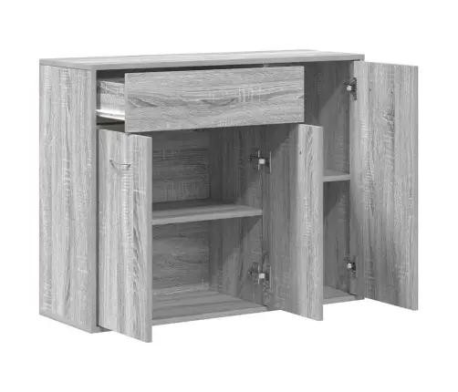 Kumode, Pelēka Ozolkoka Krāsa, 88X30X70 Cm, Inženierijas Koks Vidaxl