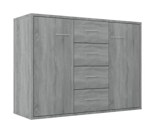 Kumode, Pelēka Ozolkoka Krāsa, 88X30X65 Cm, Inženierijas Koks Vidaxl