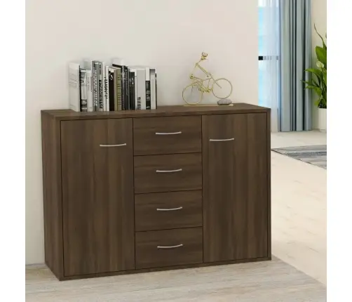 Kumode, Ozolkoka Krāsa, 88X30X65 Cm, Inženierijas Koks Vidaxl