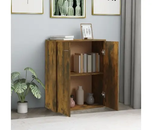 Šoninė Spintelė, Dūminio Ąžuolo, 60X30X75cm Apdirbta Mediena