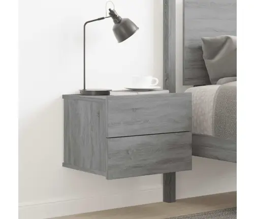 Naktsskapītis, Pelēka Ozolkoka, 40X30X30 Cm, Inženierijas Koks Vidaxl