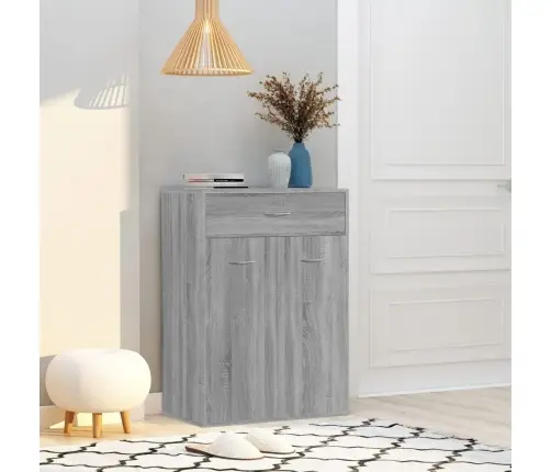 Apavu Plaukts, Pelēka Ozola, 60X35X84 Cm, Inženierijas Koks Vidaxl