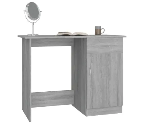 Rašomasis Stalas, Pilkas Ąžuolo, 100X50X76cm Apdirbta Mediena