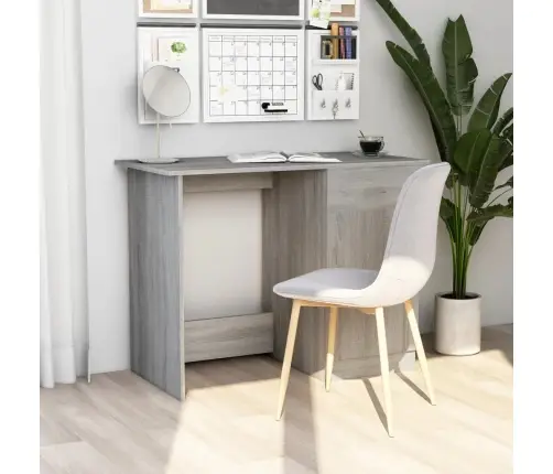 Rašomasis Stalas, Pilkas Ąžuolo, 100X50X76cm Apdirbta Mediena