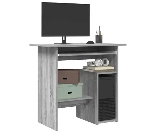 Rakstāmgalds, Pelēka Ozolkoka, 80X45X74 Cm, Inženierijas Koks Vidaxl