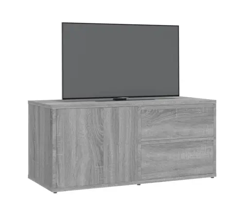 Tv Skapītis, Pelēka Ozolkoka, 80X34X36 Cm, Inženierijas Koks Vidaxl