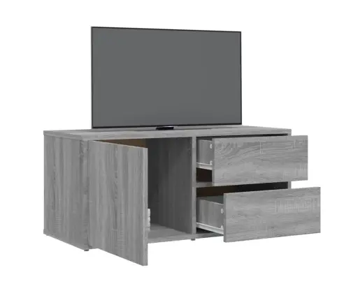Tv Skapītis, Pelēka Ozolkoka, 80X34X36 Cm, Inženierijas Koks Vidaxl