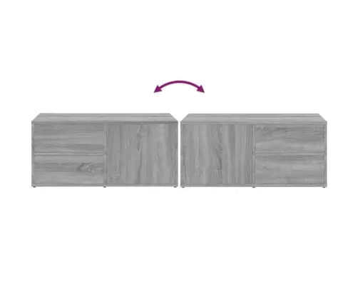 Tv Skapītis, Pelēka Ozolkoka, 80X34X36 Cm, Inženierijas Koks Vidaxl