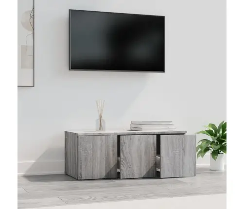 Tv Skapītis, Pelēka Ozolkoka, 80X34X30 Cm, Inženierijas Koks Vidaxl