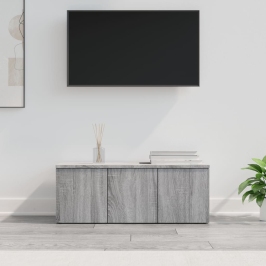 Tv Skapītis, Pelēka Ozolkoka, 80X34X30 Cm, Inženierijas Koks Vidaxl