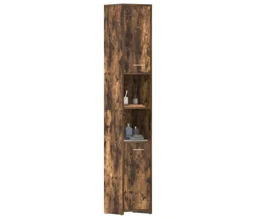 Vannitoakapp, Suitsutatud Tamm, 30 X 30 X 183,5 cm Tehispuit Vannitoakapp, Suitsutatud Tamm, 30 X 30 X 183,5 cm Tehispuit