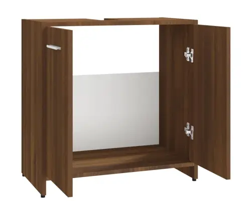 Vannasistabas Skapītis, Ozola, 60X33X60 Cm, Inženierijas Koks Vidaxl Vannasistabas Skapītis, Ozola, 60X33X60 Cm, Inženierijas Koks Vidaxl