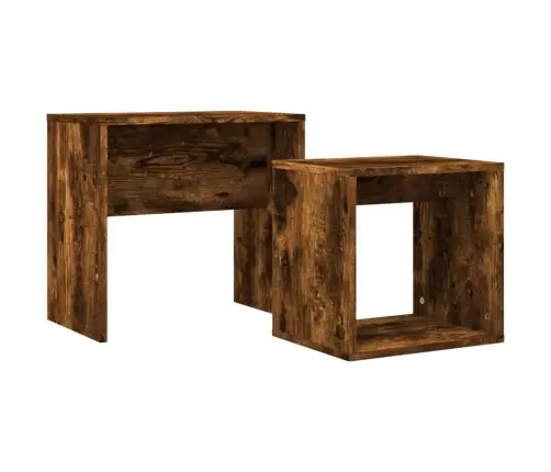 Üksteise Alla Mahtuvad Kohvilauad 2 Tk, Suitsutamm, Tehispuit