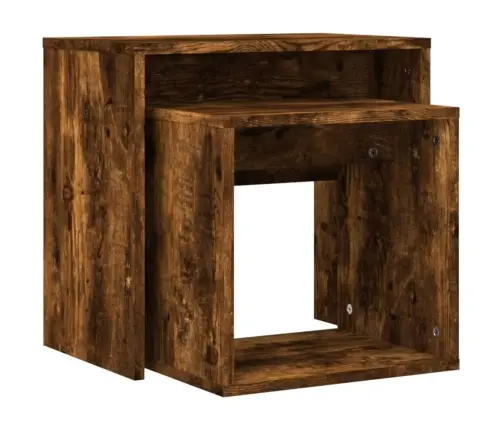 Üksteise Alla Mahtuvad Kohvilauad 2 Tk, Suitsutamm, Tehispuit