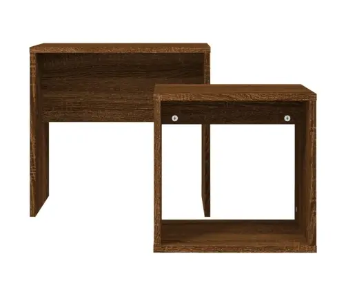 Kafijas Galdiņi, 2 Gab., Sabīdāmi, Brūni, Inženierijas Koks Vidaxl