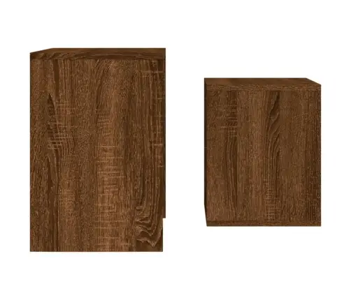 Kafijas Galdiņi, 2 Gab., Sabīdāmi, Brūni, Inženierijas Koks Vidaxl