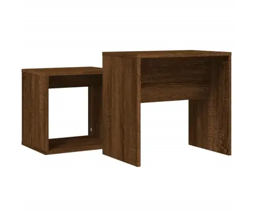 Kafijas Galdiņi, 2 Gab., Sabīdāmi, Brūni, Inženierijas Koks Vidaxl