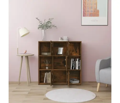 Grāmatu Skapis, Ozola Krāsa, 90X30X90 Cm, Inženierijas Koks Vidaxl