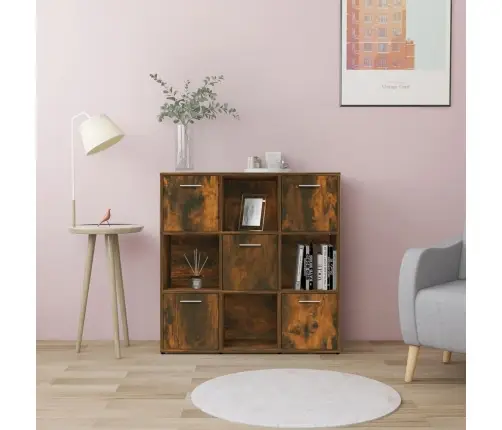 Grāmatu Skapis, Ozola Krāsa, 90X30X90 Cm, Inženierijas Koks Vidaxl