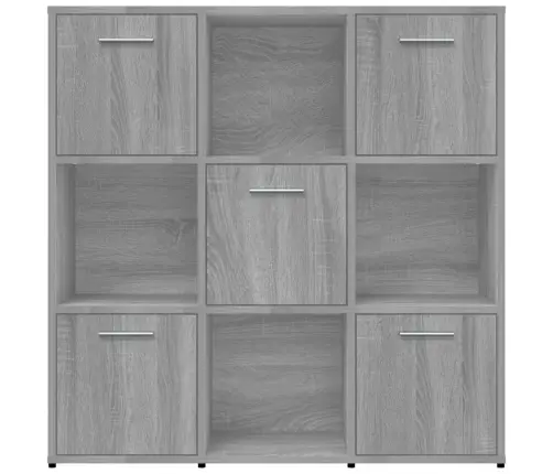 Grāmatu Skapis, Pelēka Ozola, 90X30X90 Cm, Inženierijas Koks Vidaxl