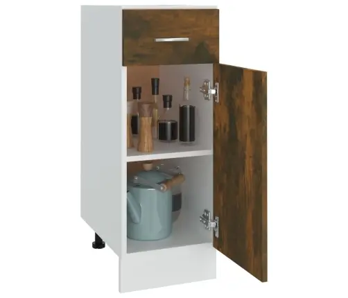 Sahtlitega Alumine Kapp "Lyon", Suitsutatud Tamm, 30 X 46 X 81,5 cm Töödeldud Puit