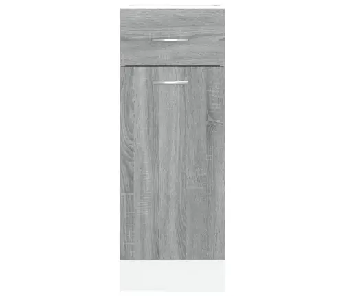 Sahtlitega Alumine Kapp "Lyon", Hall, Sonoma, 30 X 46 X 81,5 cm Töödeldud Puit