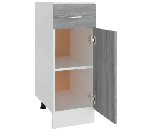 Sahtlitega Alumine Kapp "Lyon", Hall, Sonoma, 30 X 46 X 81,5 cm Töödeldud Puit